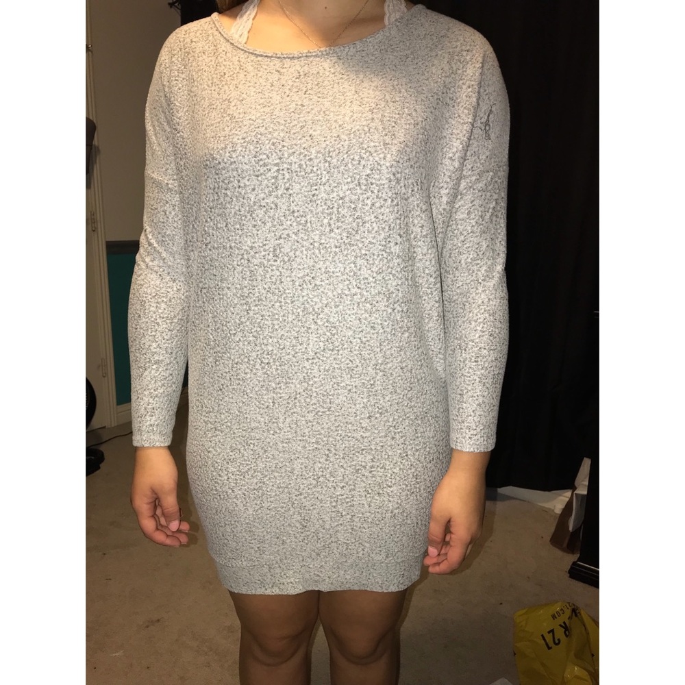 grey fitted dress from charlotte russe